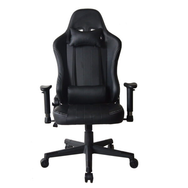Silla de oficina Thomas - silla de estilo de juego de carreras - ergonómica - diseño negro - VDD World ES