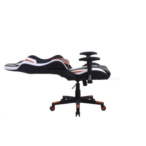 Silla de juego de carreras - Silla de oficina Tornado - ergonómicamente ajustable - negro naranja - VDD World ES