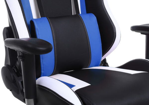 Silla de juego - de carreras - Silla de oficina Tornado - ergonómicamente ajustable - negro azul - VDD World ES