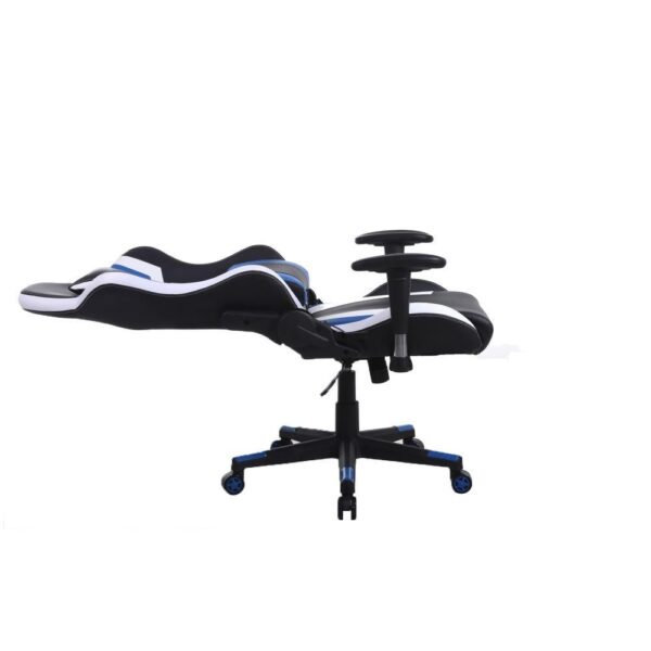 Silla de juego - de carreras - Silla de oficina Tornado - ergonómicamente ajustable - negro azul - VDD World ES