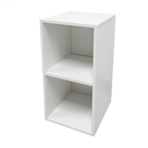 Armario de 2 compartimentos abiertos Vakkie - armario de almacenamiento de pared - librería - blanco