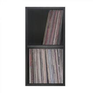 Armario para platos LP Vinyl cube - 2 compartimentos abiertos - armario de pared - apilable - negro