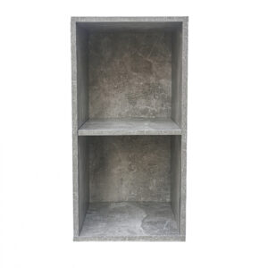 Armario de 2 compartimentos abiertos Vakkie - armario de almacenamiento de pared - librería - gris