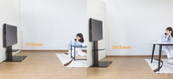Base de soporte de TV - trípode de pantalla de TV - ajustable hasta 142 cm - 37 a 70 pulgadas - VDD World ES