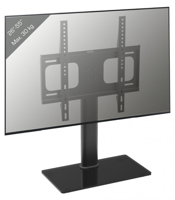 Soporte de TV - base para monitor de pantalla - modelo de mesa - negro - VDD World ES